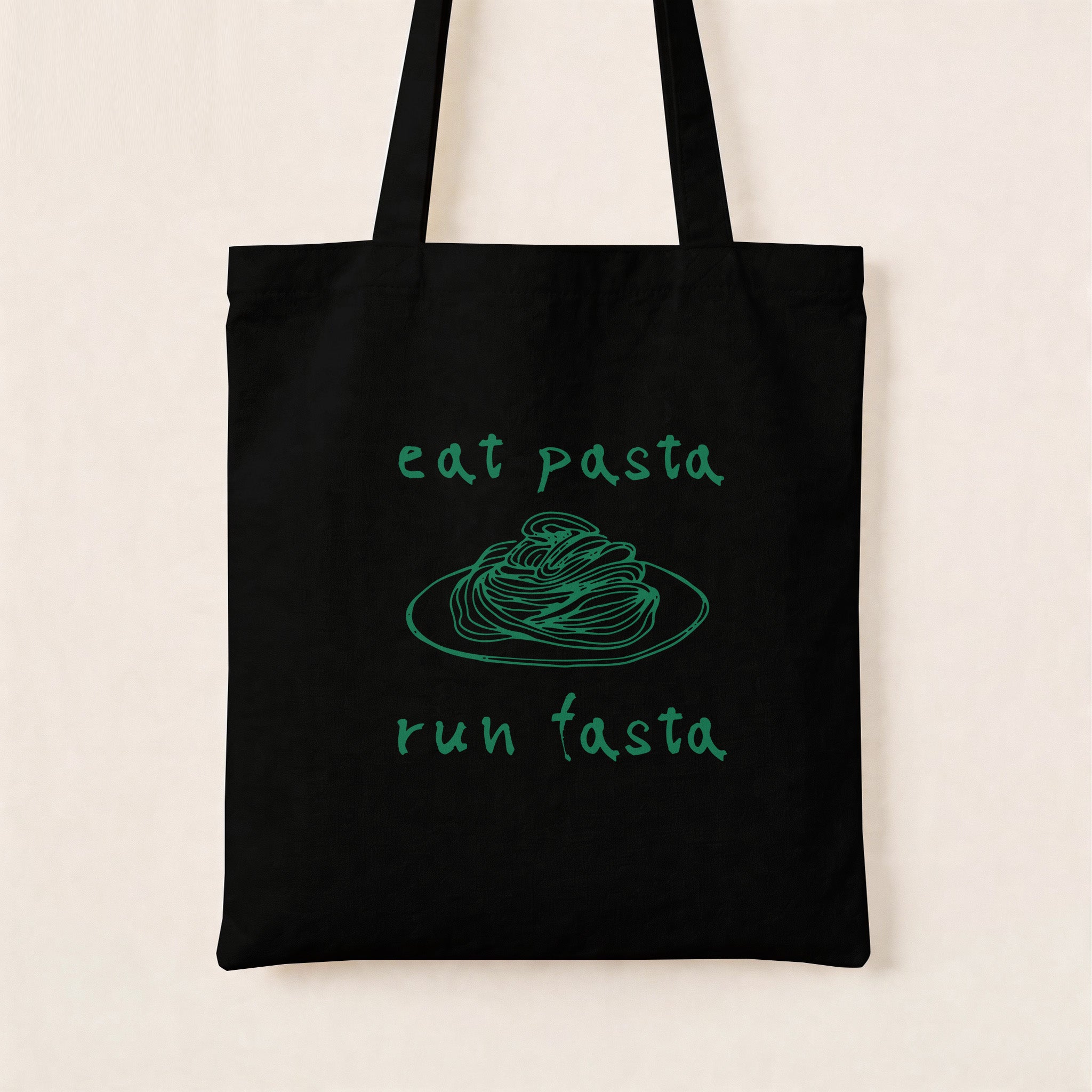 Eat Pasta Run Fasta Tote Bag