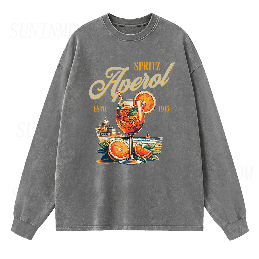 Aperol Cocktail Italian Spritz Long Sleeve Unisex Tee