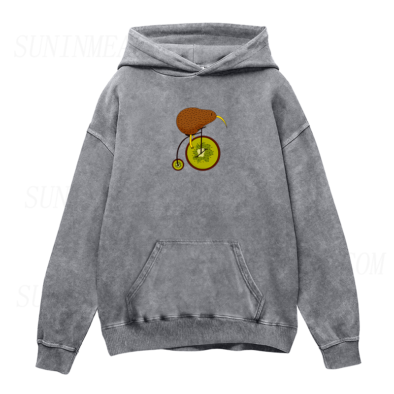 Kiwi On Bike Unisex Hoodie