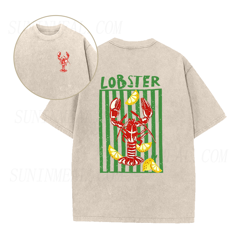 Vintage Lobster & Lemon Graphic Unisex Tee