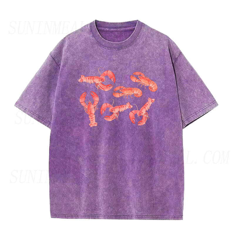 Retro Seafood Lobsters Unisex Tee