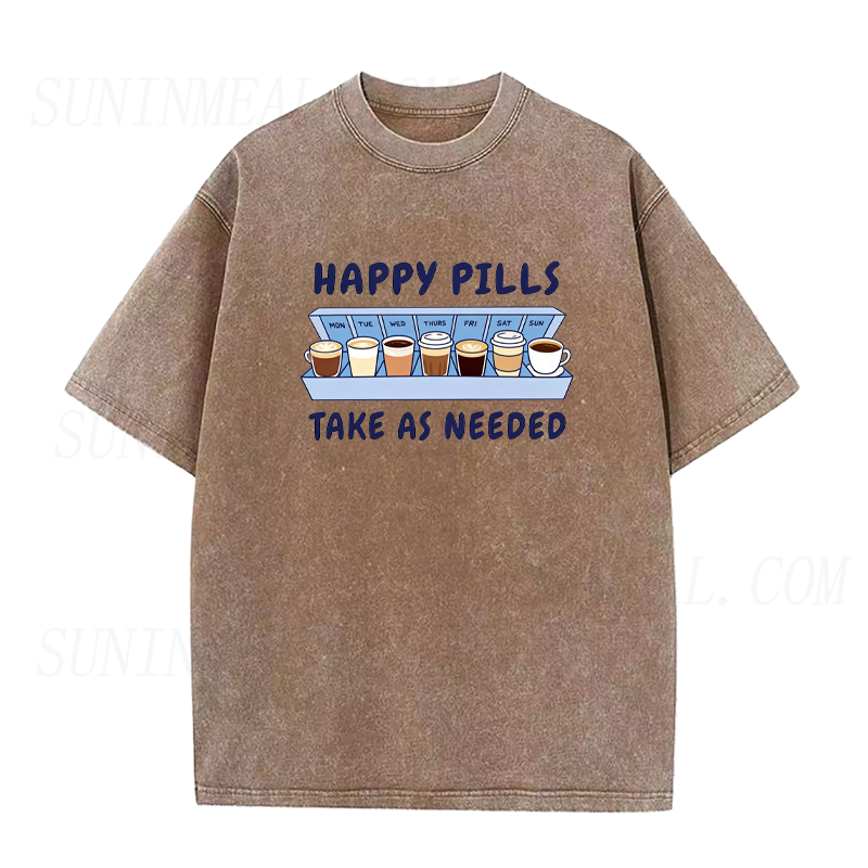 Happy Coffee Pills Take As Needed Unisex Tee