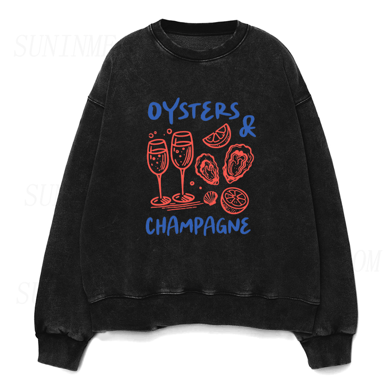 Oysters & Champagne Unisex Crewneck Sweatshirt