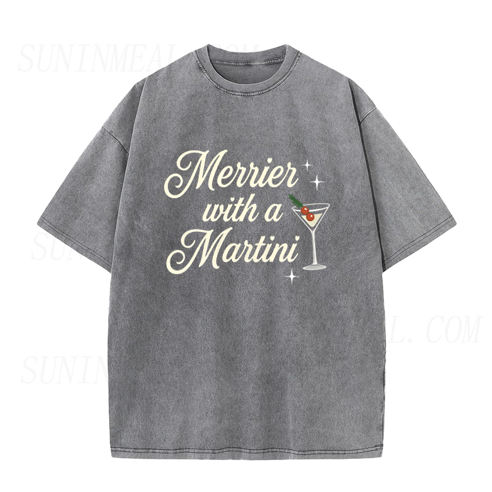 Merrier with A Martini Unisex Tee