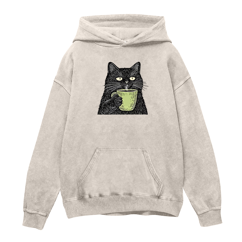 Black Cat Coffee Unisex Hoodie