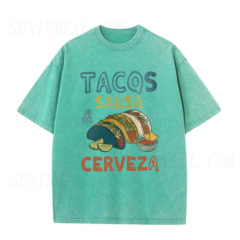 Tacos Salsa Cerveza Unisex Tee