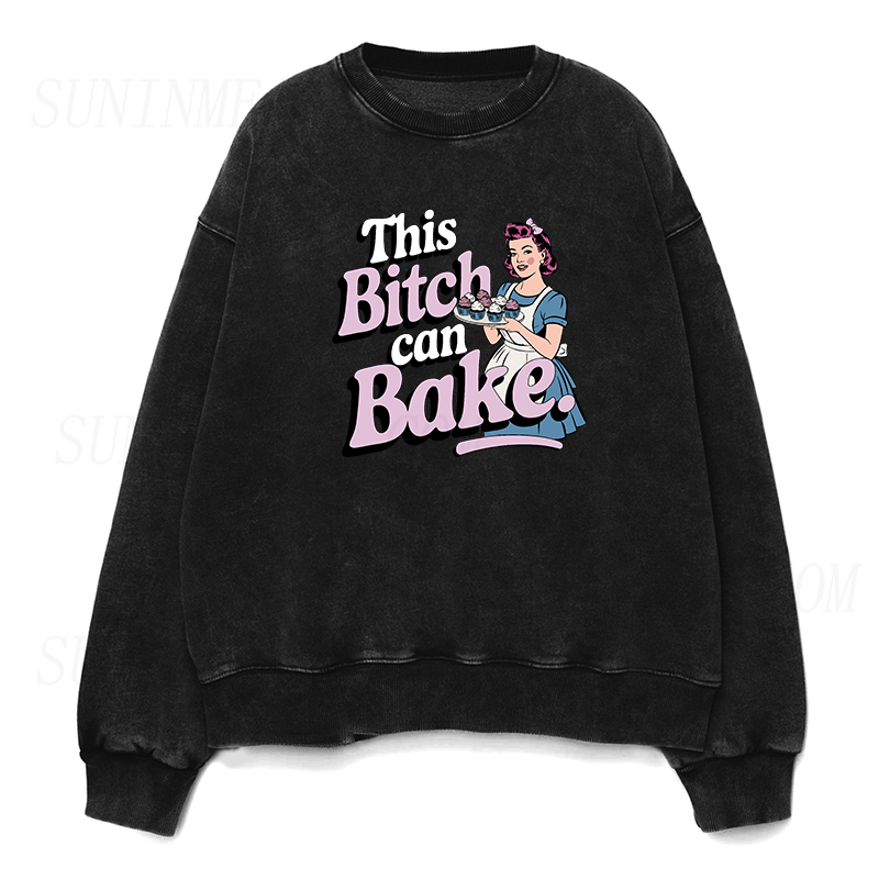 This Bitch Can Bake Unisex Crewneck Sweatshirt