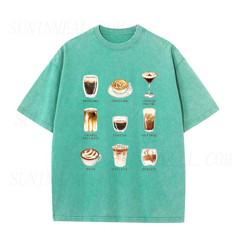 Espresso Drinks Chart Unisex Tee