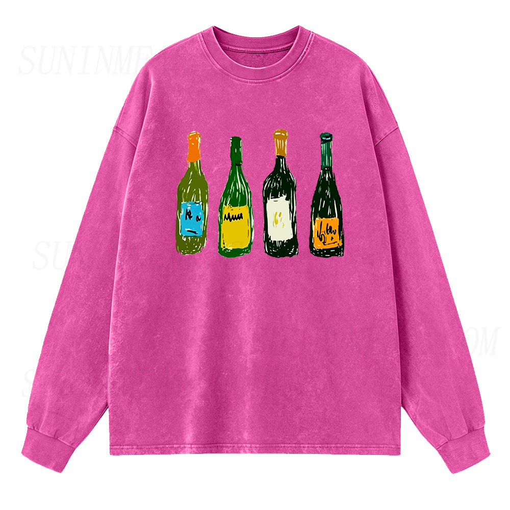 Wine Bottles Long Sleeve Unisex Tee