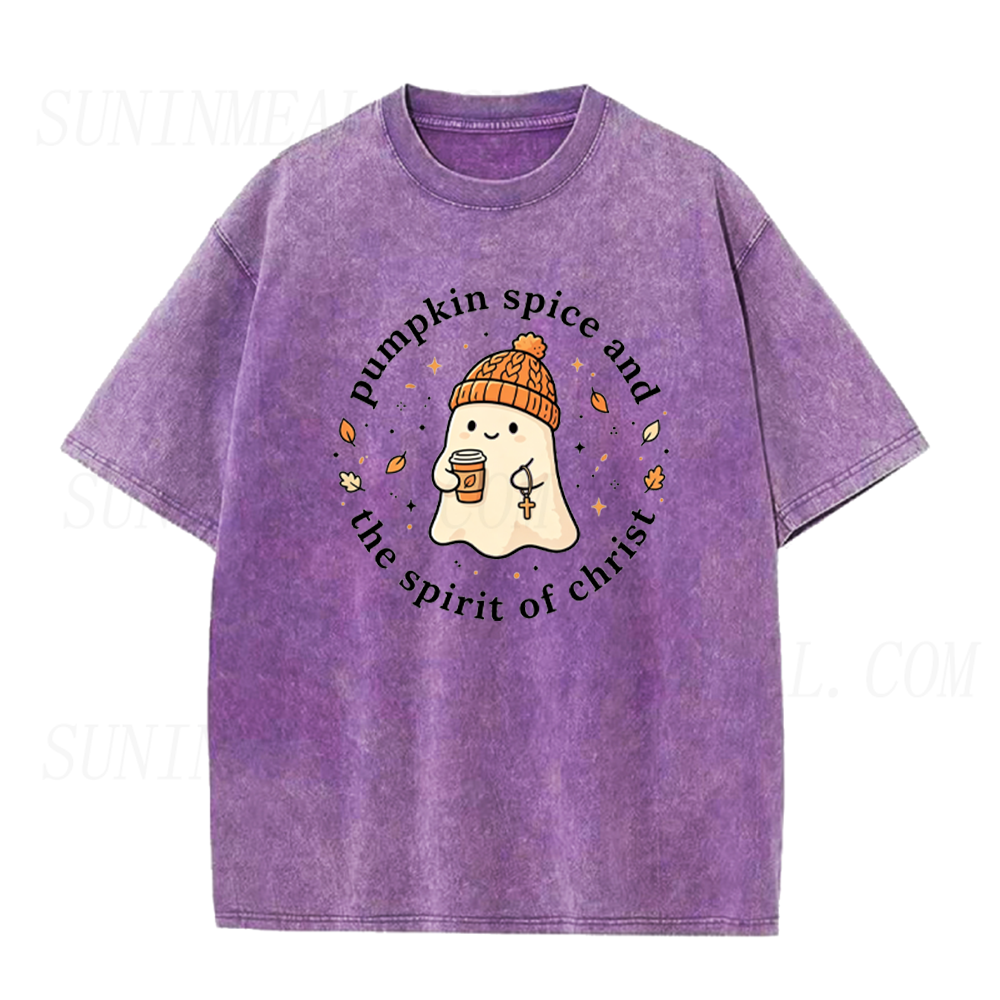 Pumpkin Spice and The Spirit of Christ Ghost Unisex Tee