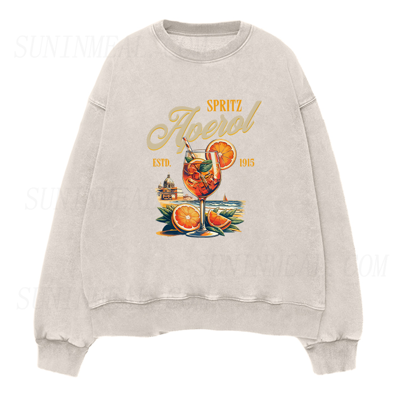 Aperol Cocktail Italian Spritz Unisex Crewneck Sweatshirt