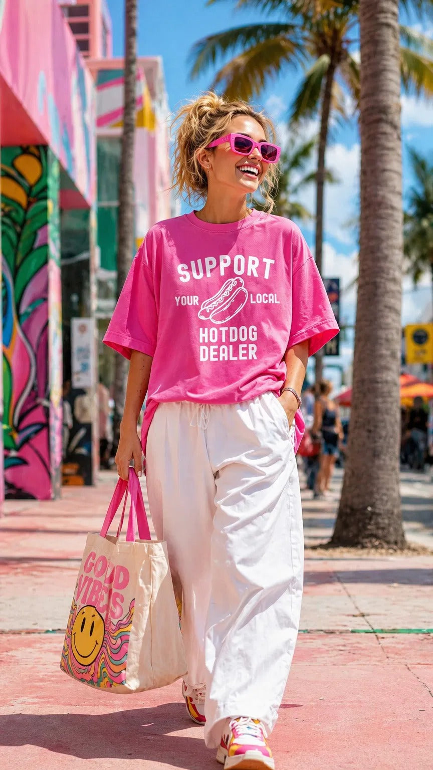 Support Your Local Hotdog Dealer Unisex Tee