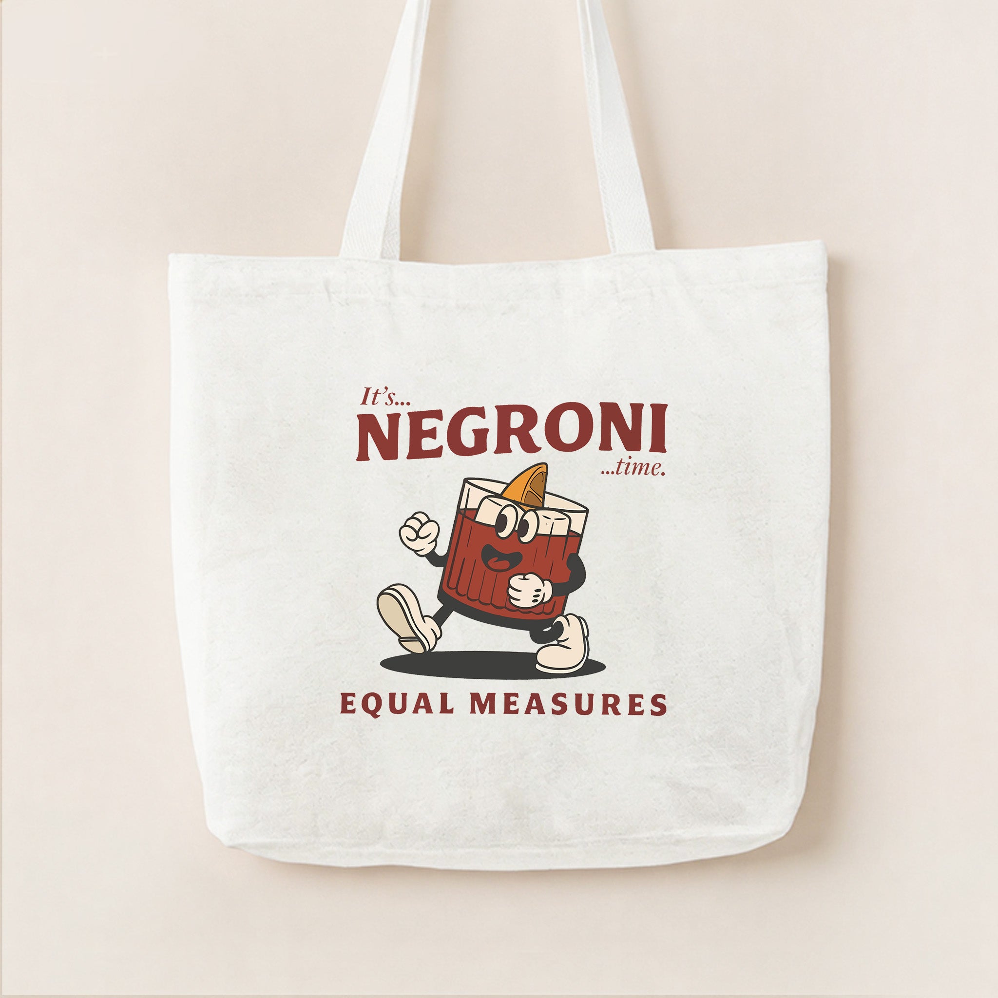Negroni Cocktail Canvas Tote Bag