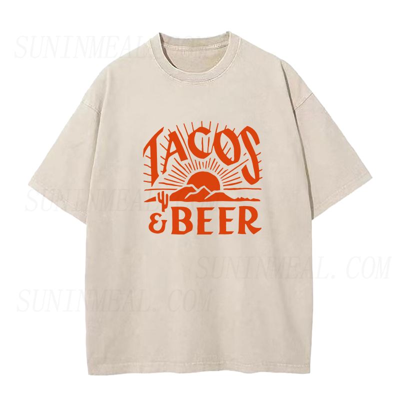 タコス&ビール ユニセックスTシャツ