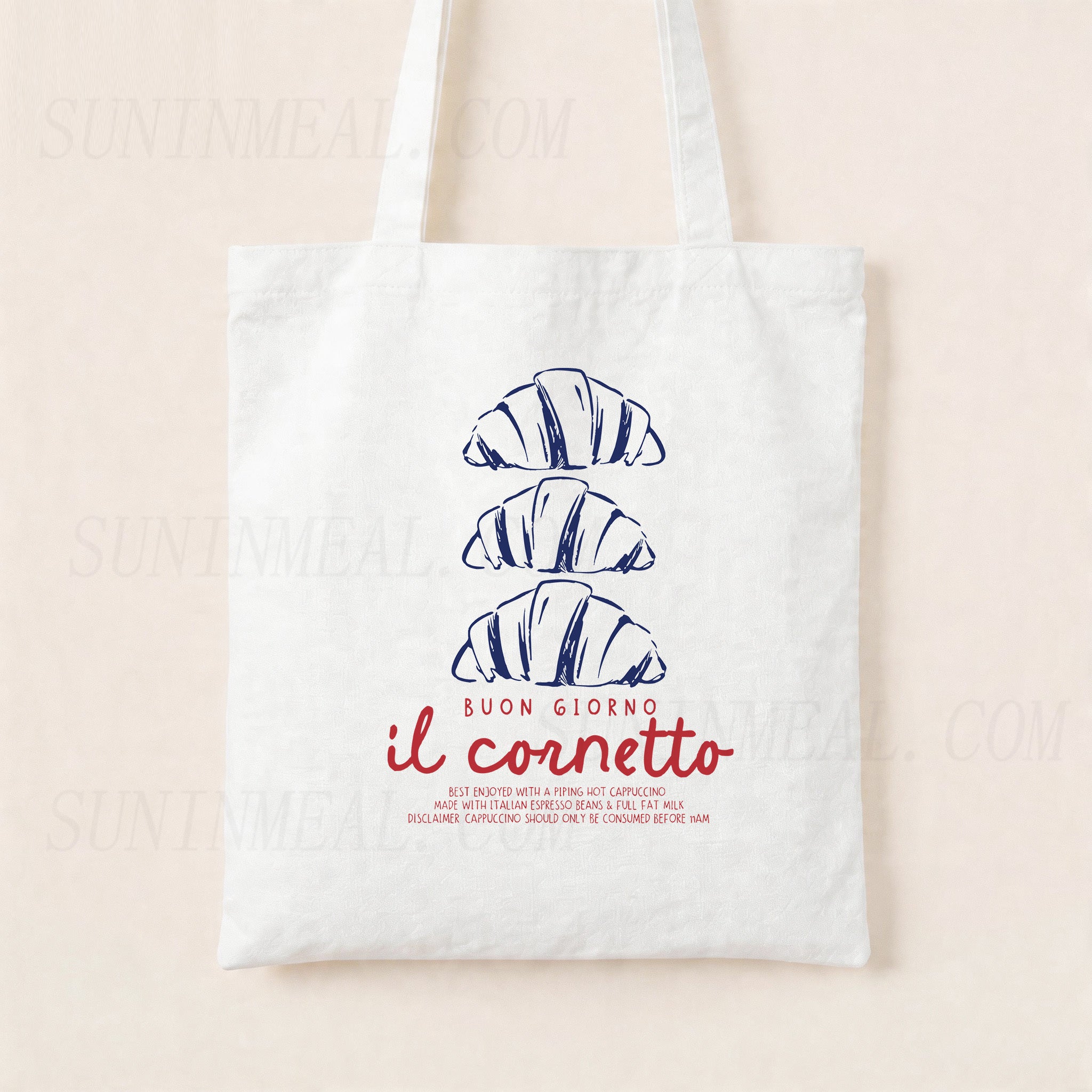Morning Cornetto Canvas Tote Bag