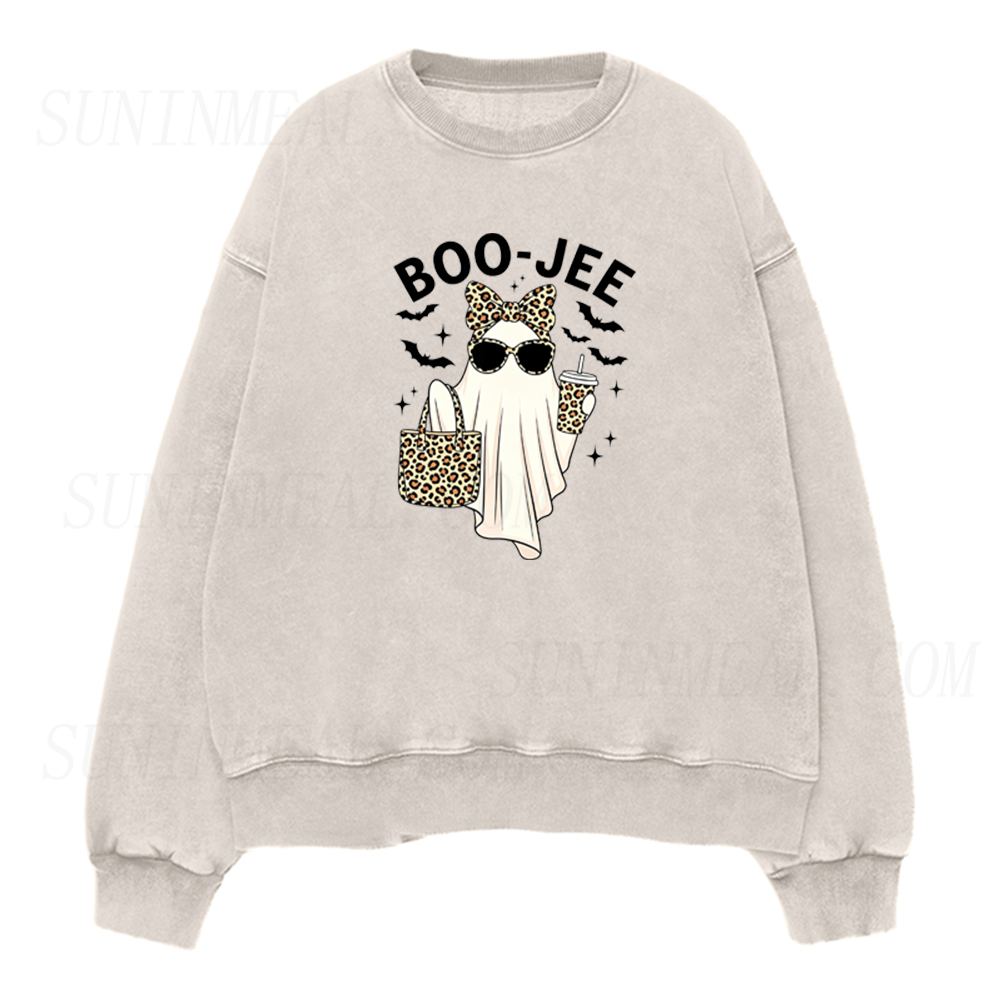 Boo-Jee Ghost Coffee Unisex Crewneck Sweatshirt