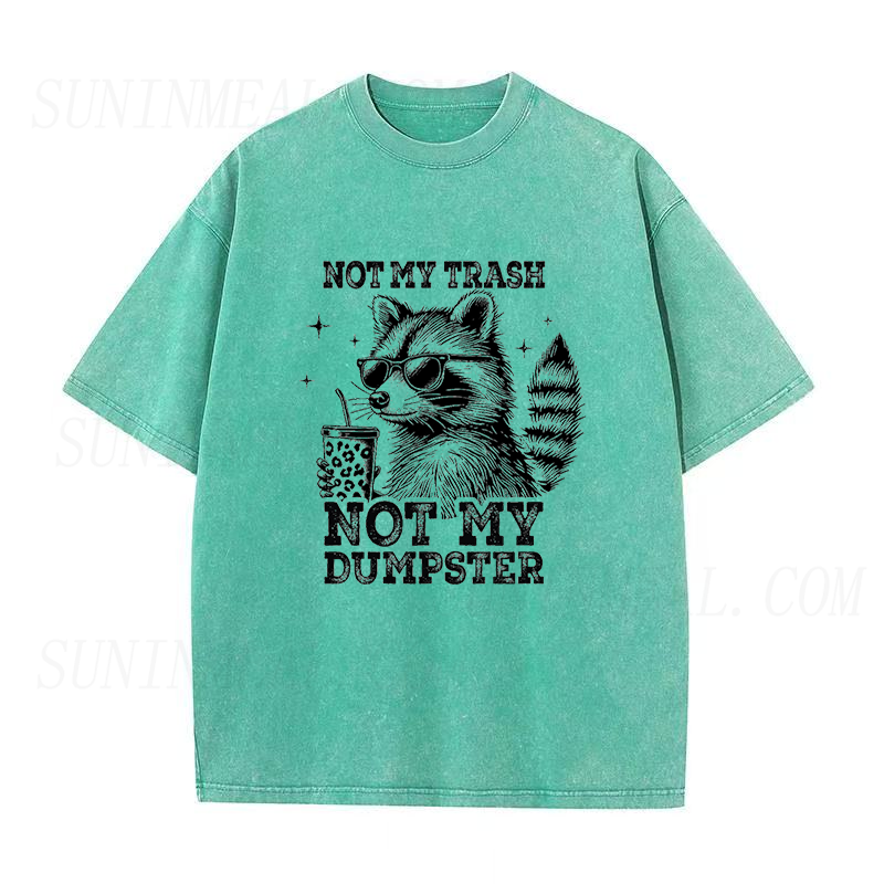 Not My Trash Not My Dumpster Raccoon Iced Coffee Unisex Tee