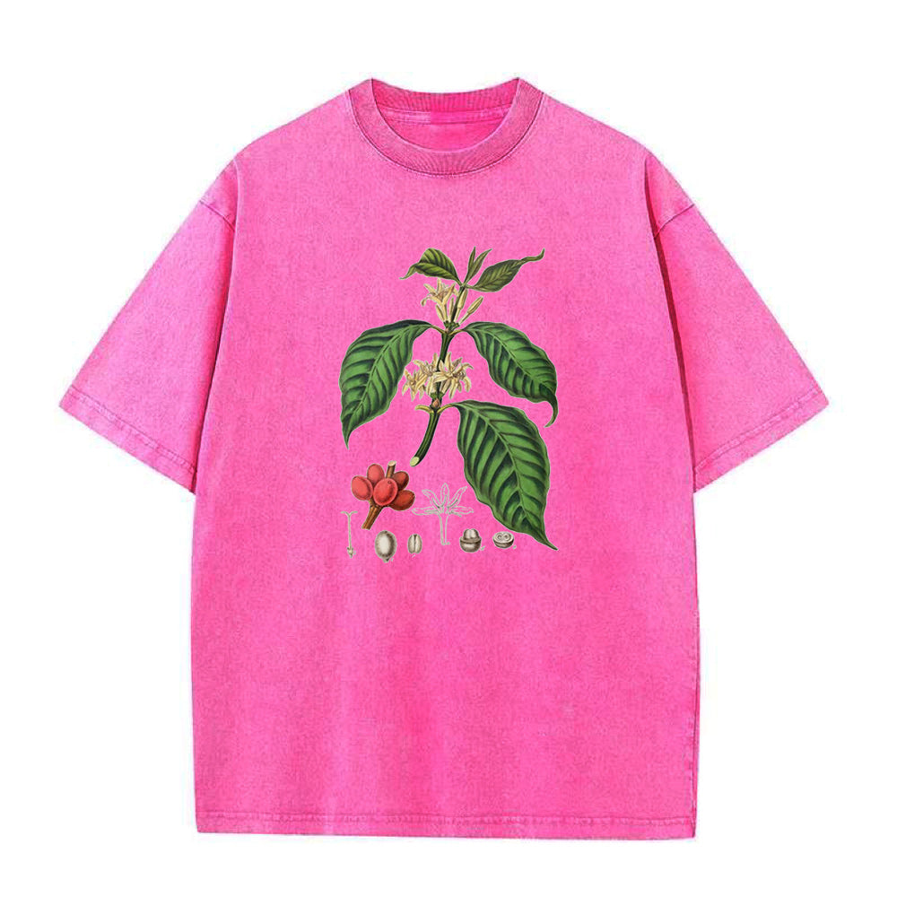アラビカコーヒーの木のユニセックスTシャツ