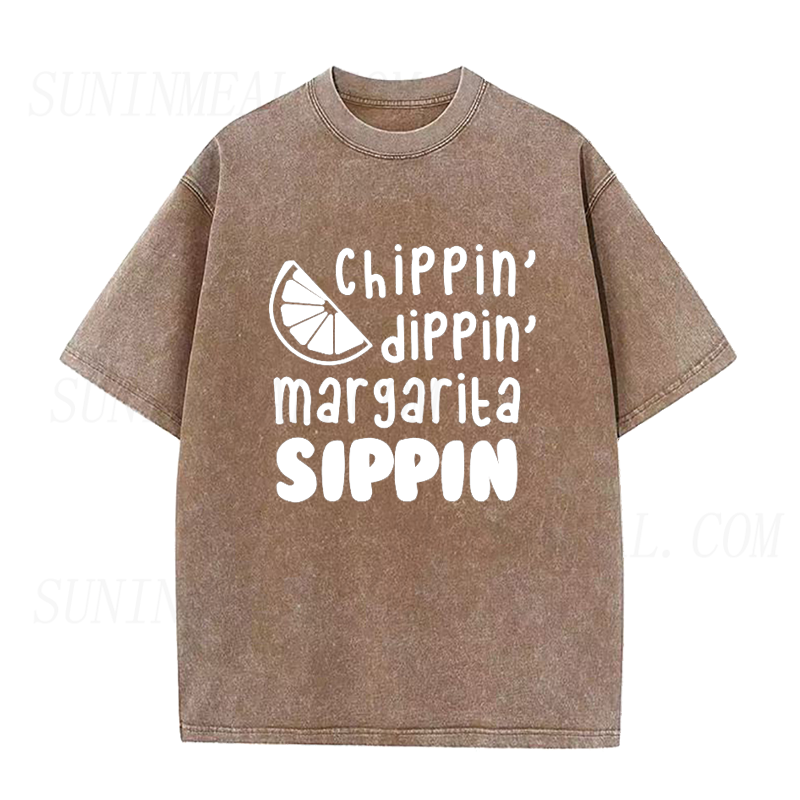 Chippin Dippin Margarita Sippin Unisex Tee