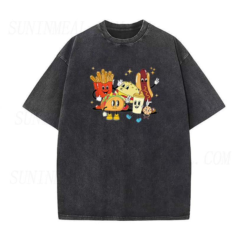 Quirky Cartoon Food Character Unisex Tee