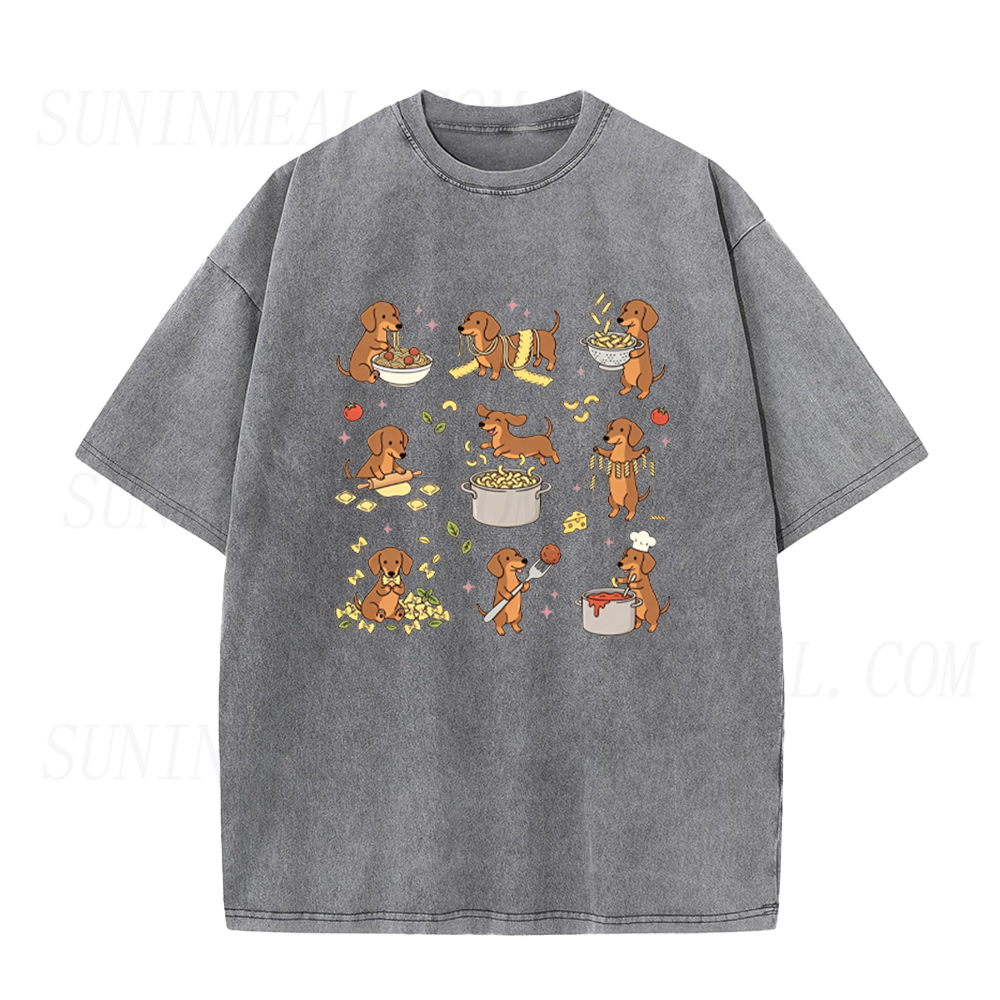 Funny Dachshund Pasta Unisex Tee