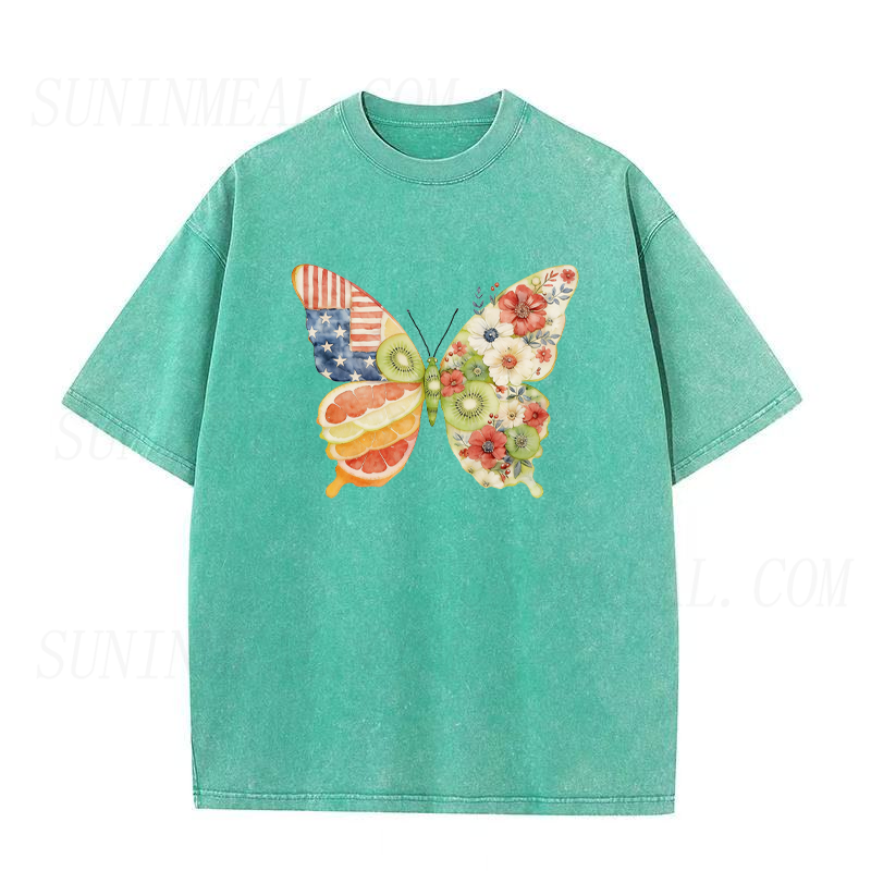 Fruit & Flower Patriot Butterfly Unisex Tee