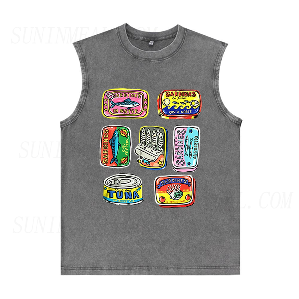 Vintage Sardine Cans Unisex Tank Top