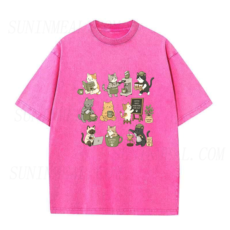 Cute Coffee Cats Unisex Tee