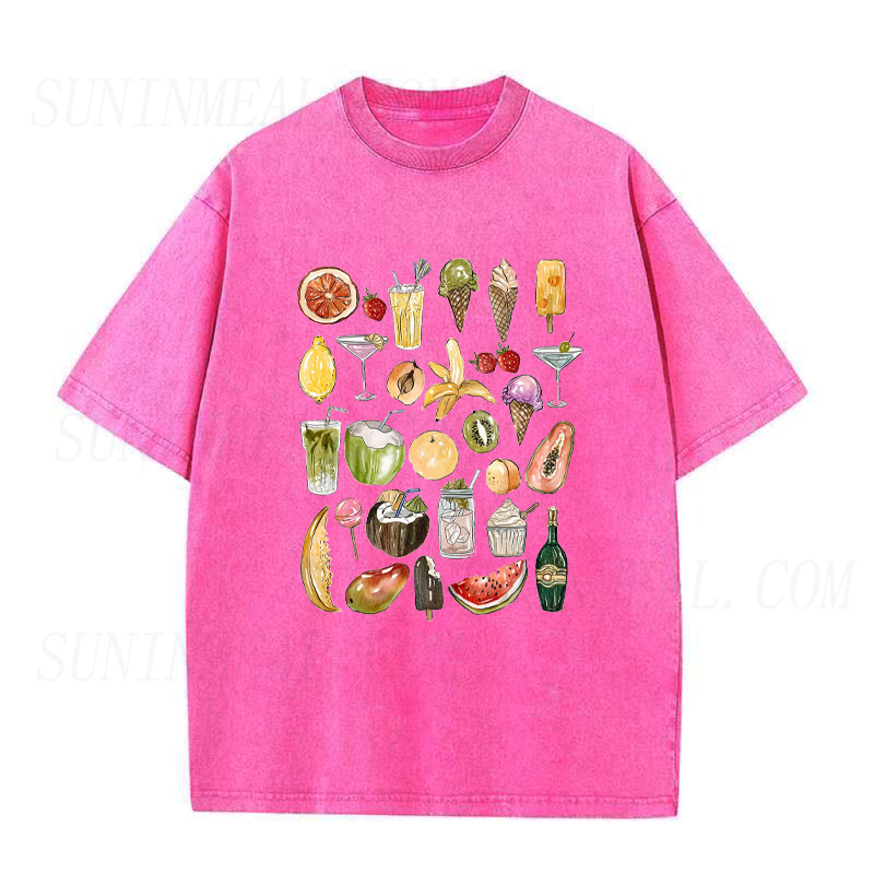 Tropical Fruit and Cocktail Dessert Unisex Tee