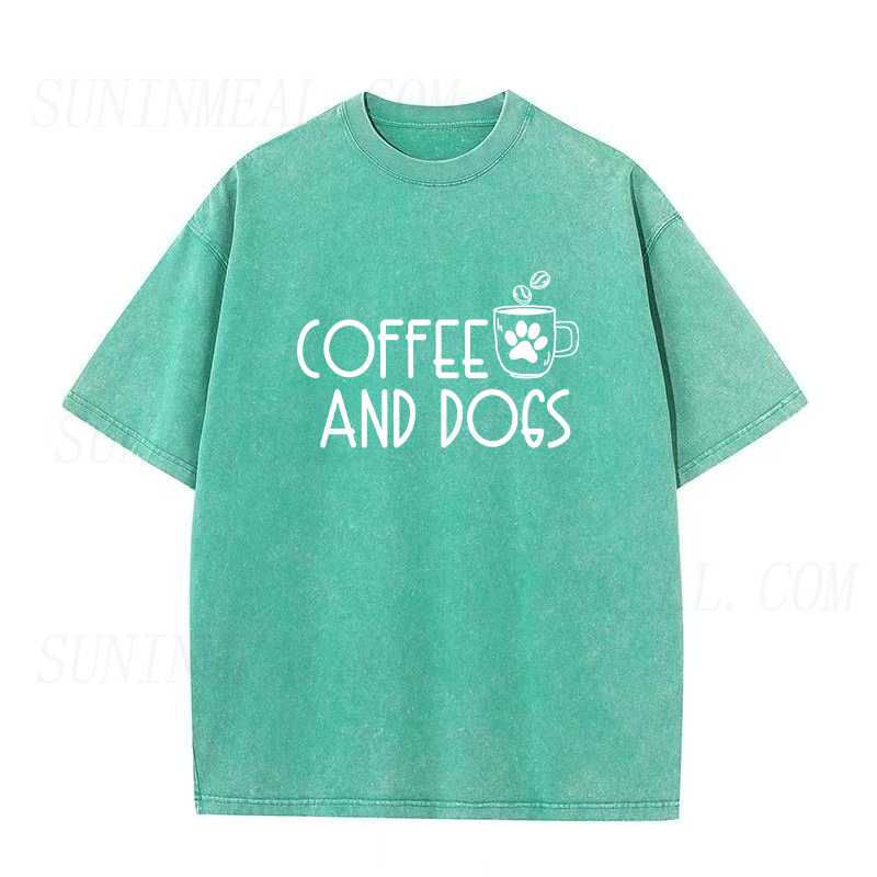 Coffee and Dogs Unisex Tee