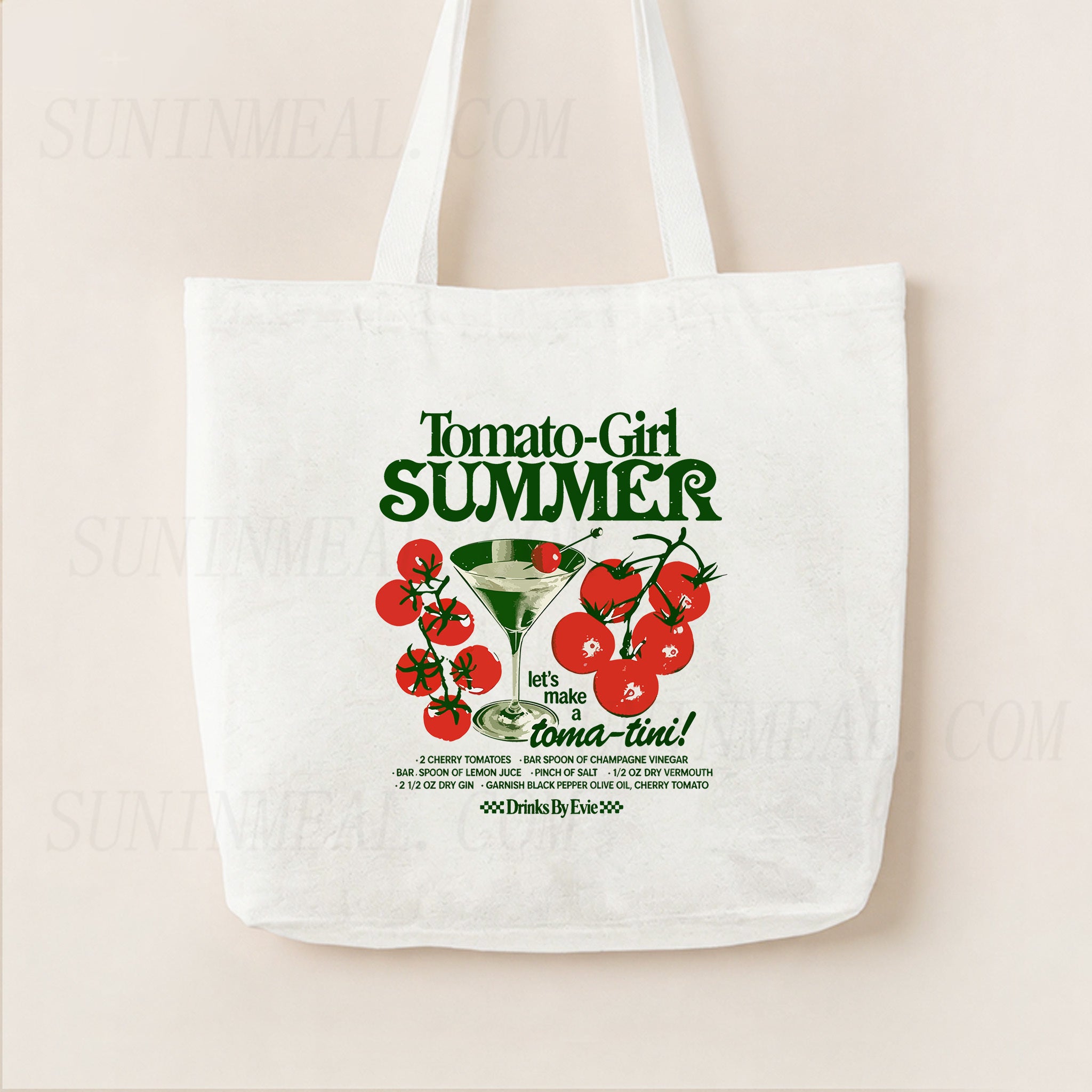 Tomato Girl Summer Canvas Tote Bag