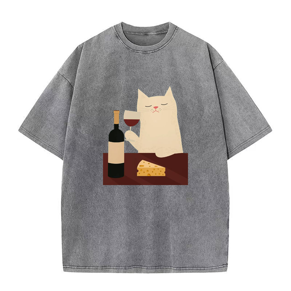 White Cat Wine Unisex Tee