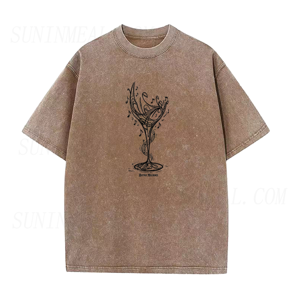 Wine Glass & Music Notes Unisex Tee