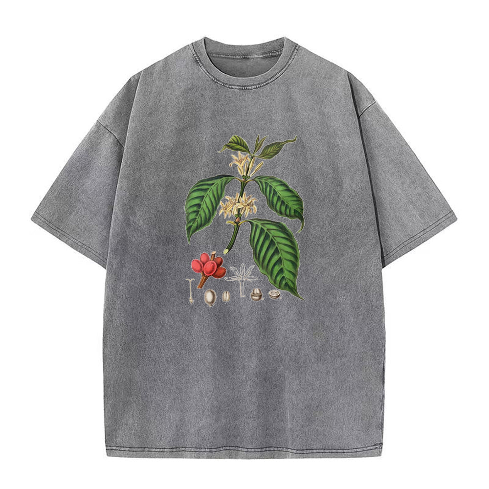アラビカコーヒーの木のユニセックスTシャツ