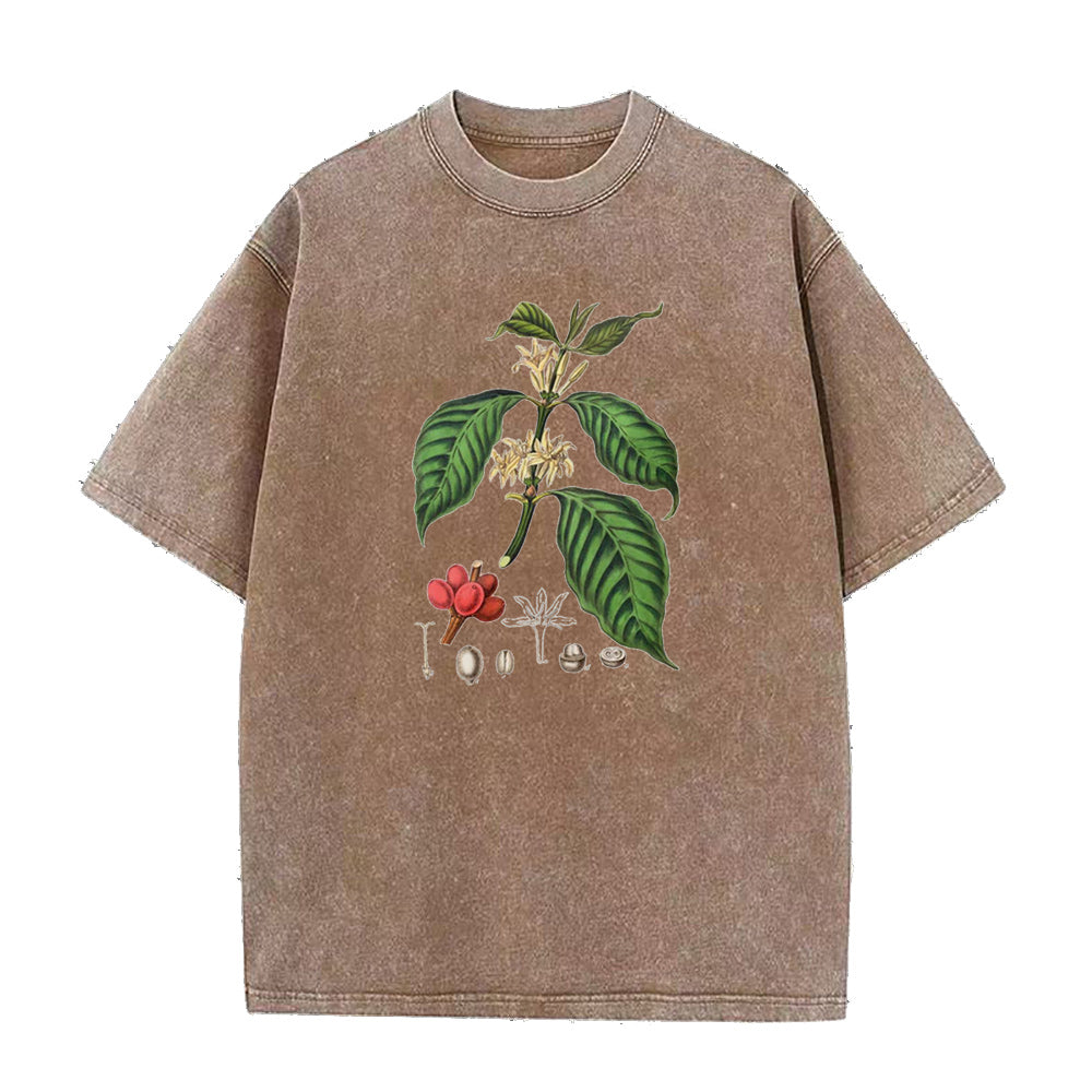 アラビカコーヒーの木のユニセックスTシャツ