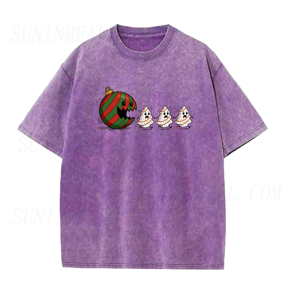Funny Christmas Pacman Gingerbread Unisex Tee