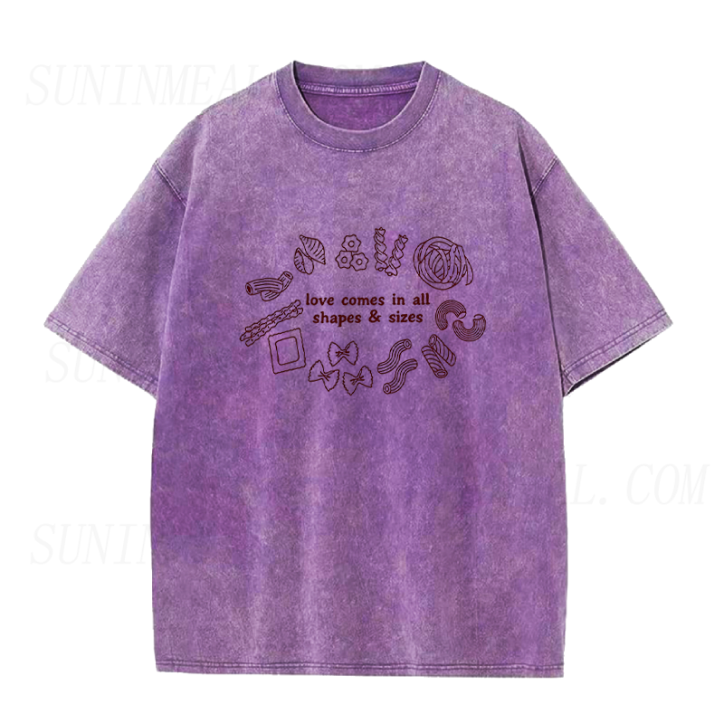 Pasta Love Comes In All Shapes & Sizes Unisex Tee