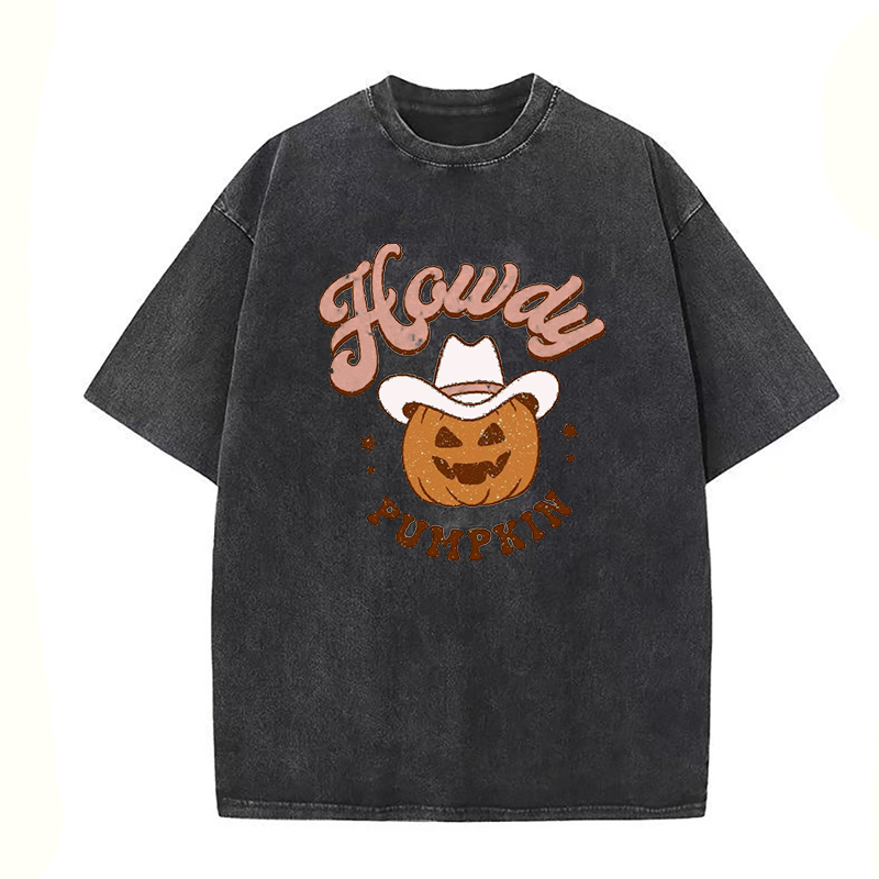 Howdy Pumpkin Western Halloween Unisex Tee