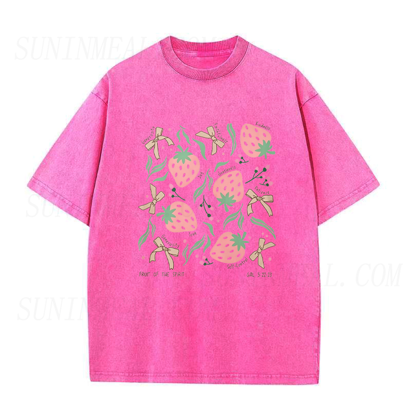 Fruit of The Spirit Boho Christian Strawberry Unisex Tee