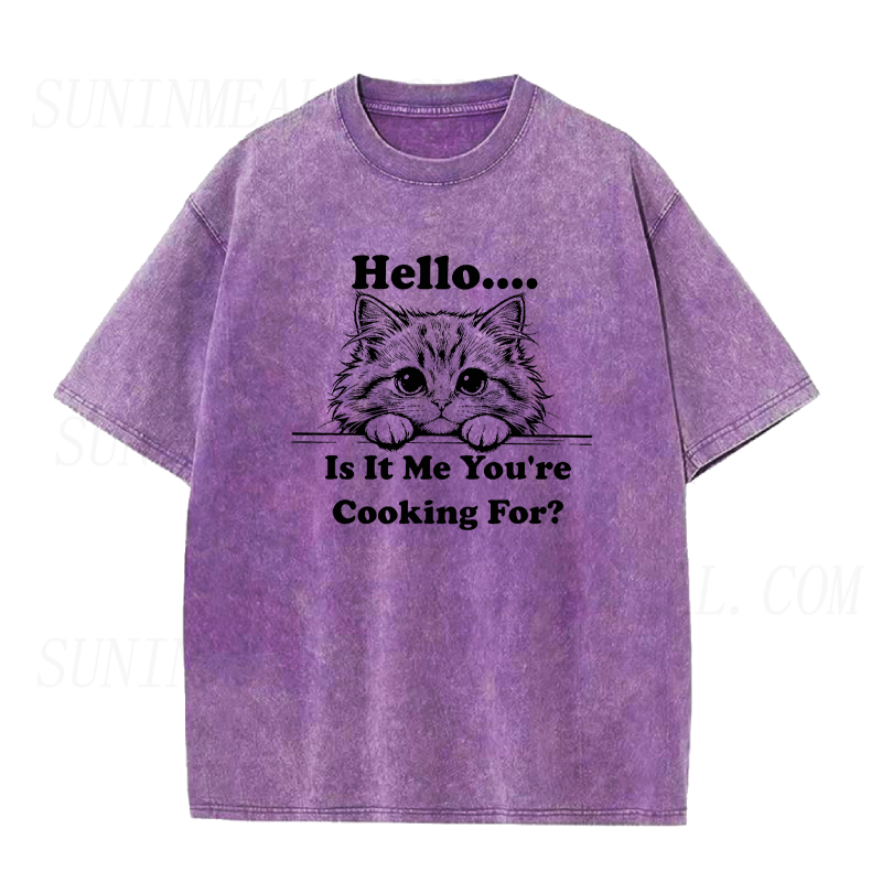 Hello Is It Me You're Cooking For Cute Cat Unisex Tee