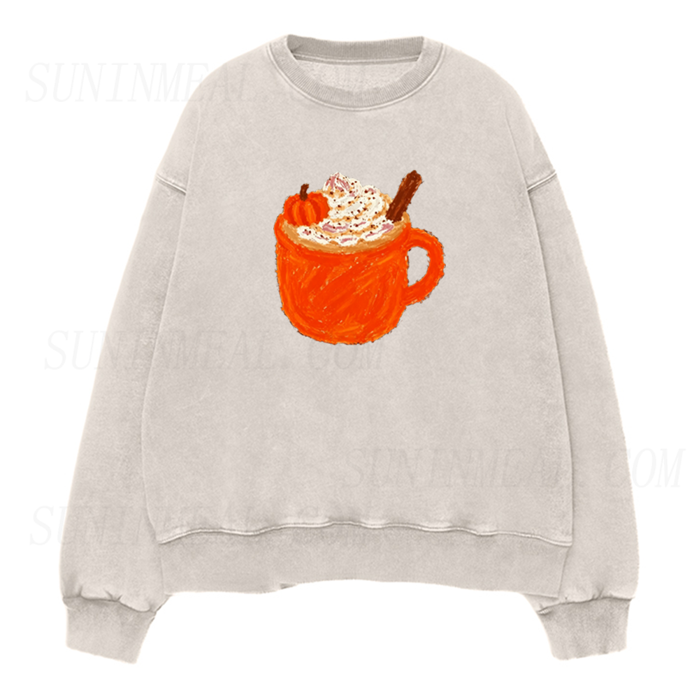 Pumpkin Spice Latte Fall Coffee Lover Unisex Crewneck Sweatshirt