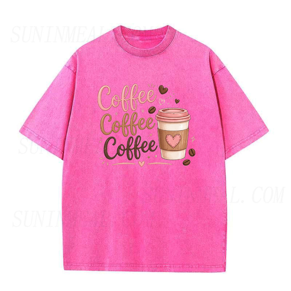 Coffee Coffee Coffee Cute Heart Coffee Cup Unisex Tee