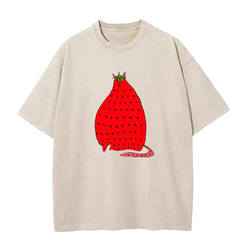 Strawberry Cat Unisex Tee