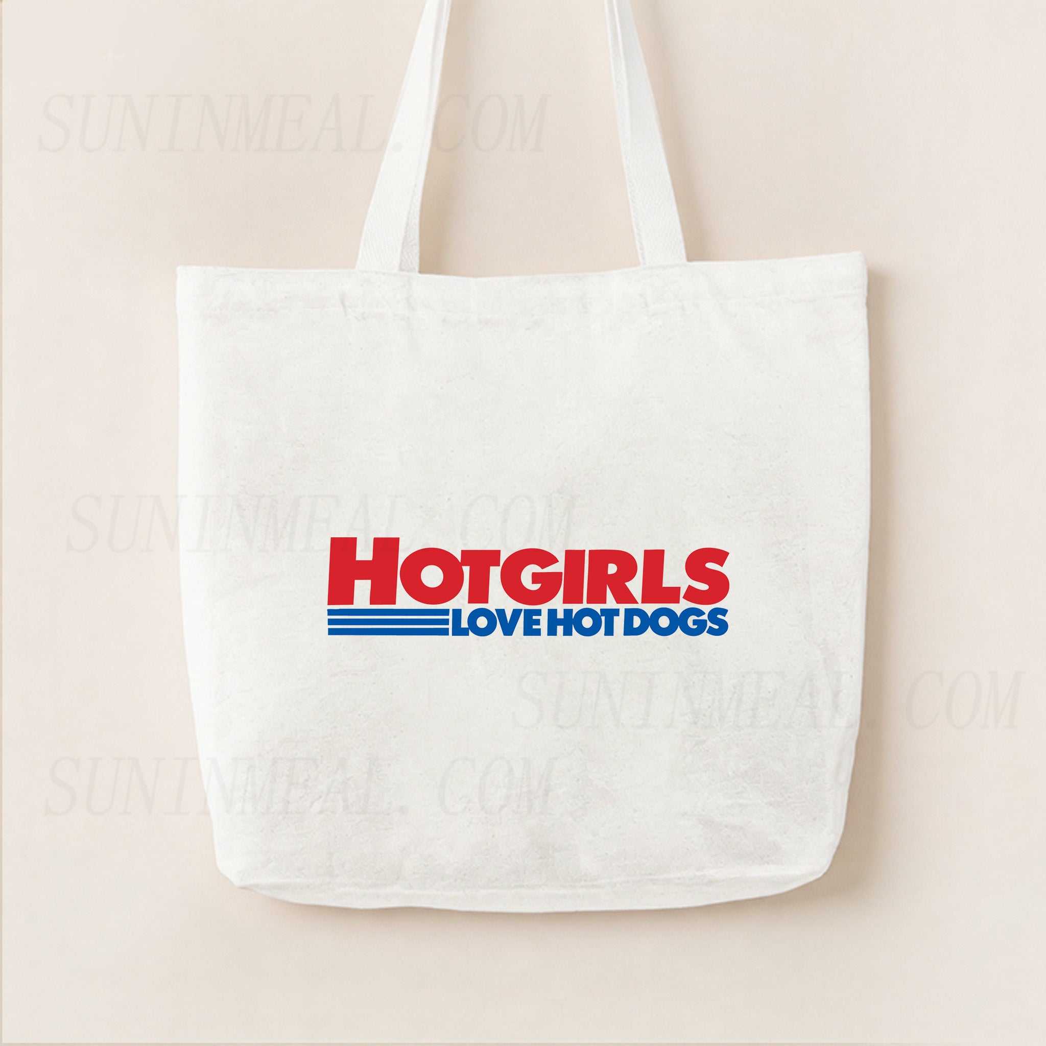 Hot Girls Love Hot Dogs Canvas Tote Bag