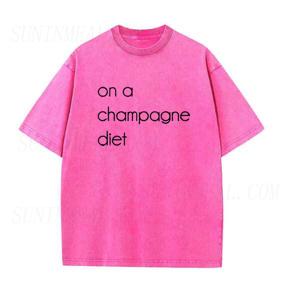 On A Champagne Diet Unisex Tee