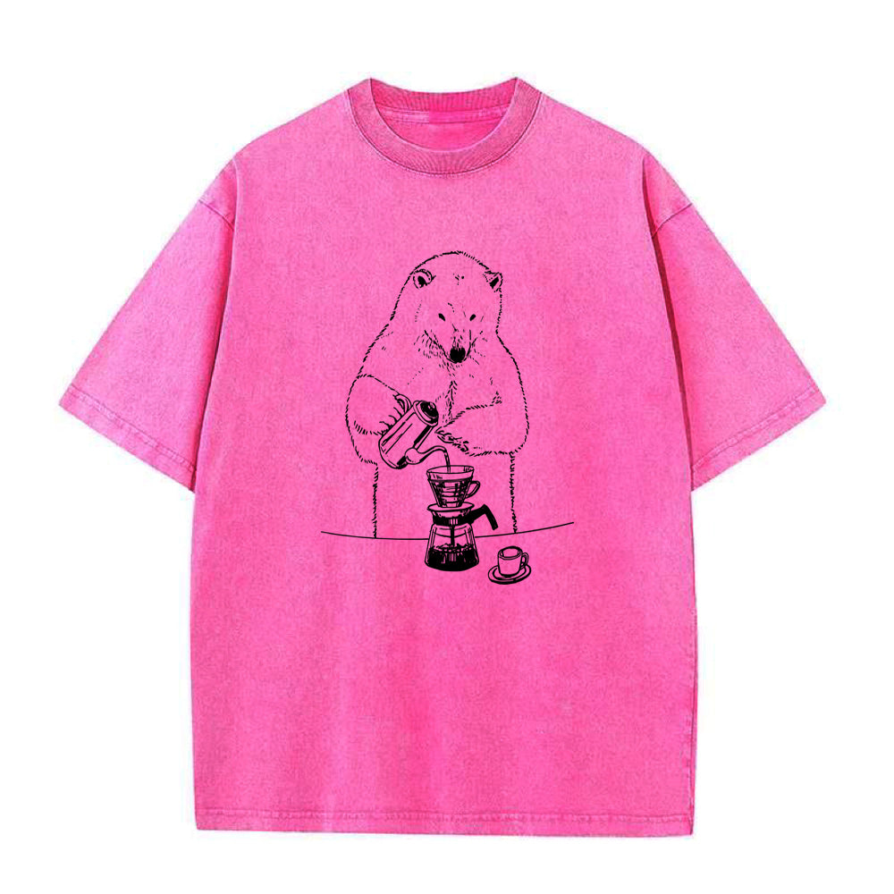 Polar Bear Is Brewing Coffee Unisex Tee