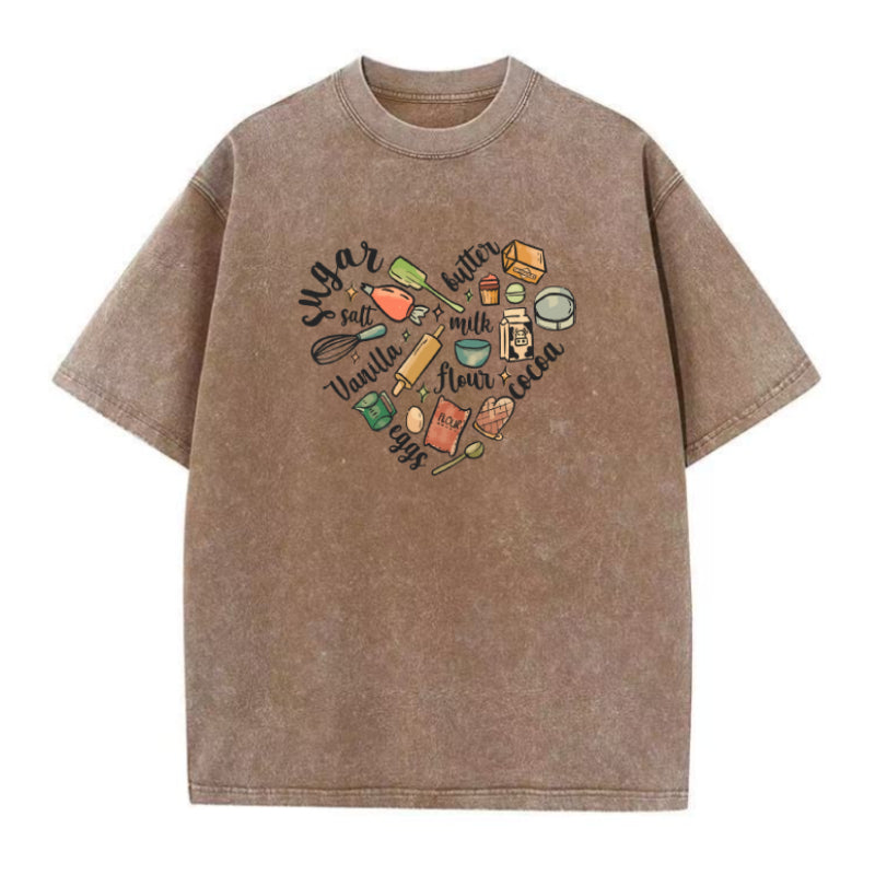 ベイキングハートユニセックスTシャツ