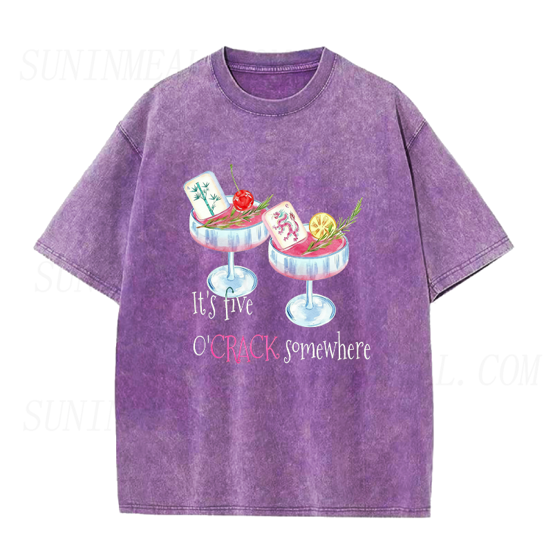 Mahjong It's Five O'Crack Somewhere Unisex Tee