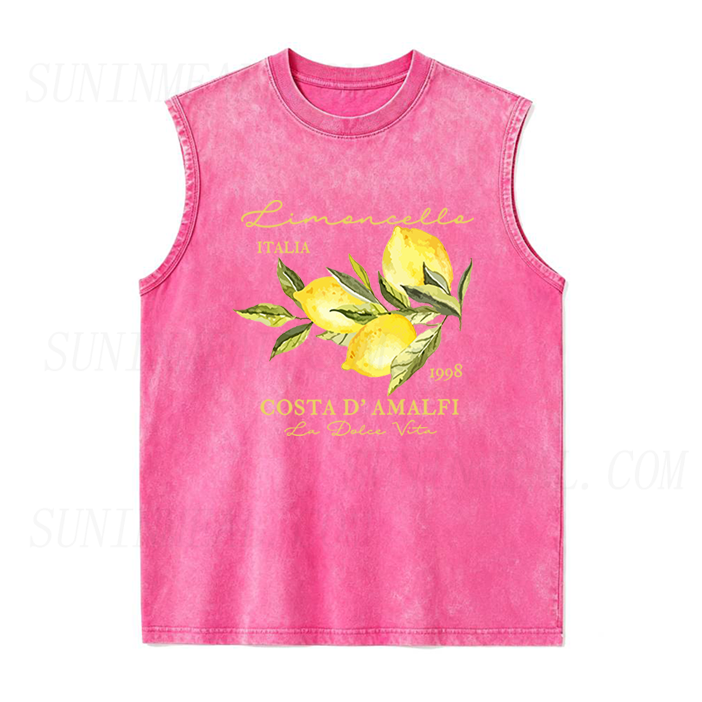 Retro Limoncello La Dolce Vita Unisex Tank Top