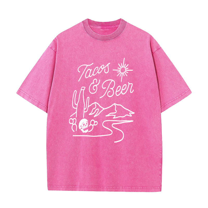 タコス&ビール ユニセックスTシャツ